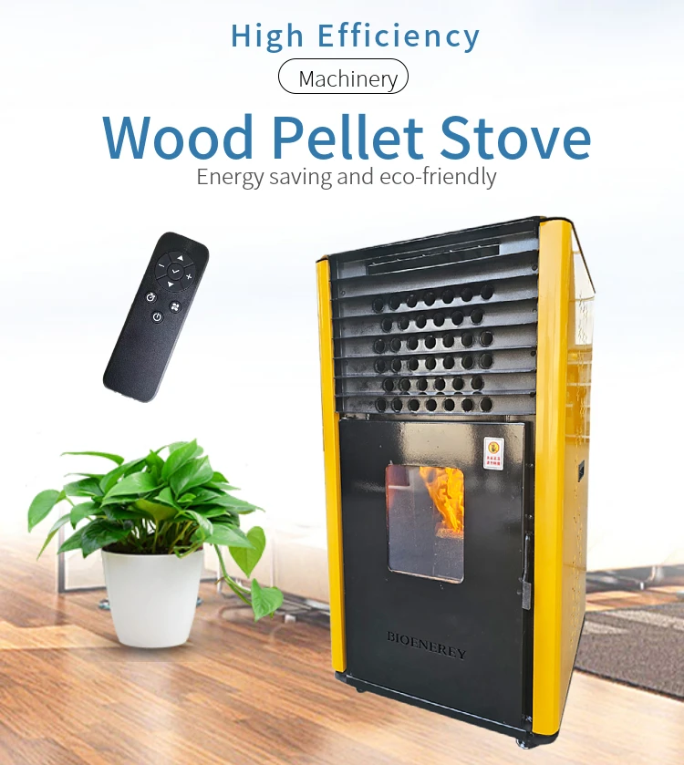 High Efficiency Pellet Fireplace Automatic Feeding Wood Pellet Stove