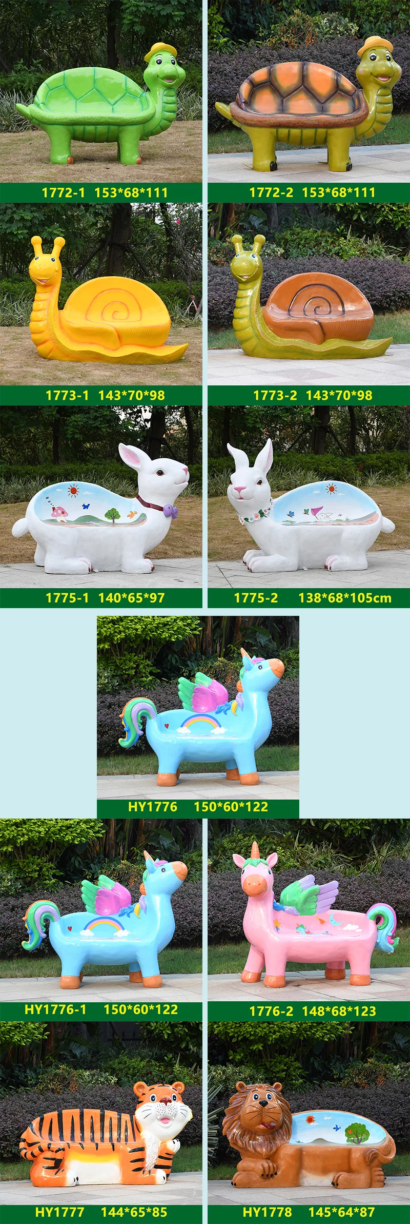 Best Selling Garden Benches Shaped Like Animals Resin Crafts For Garden