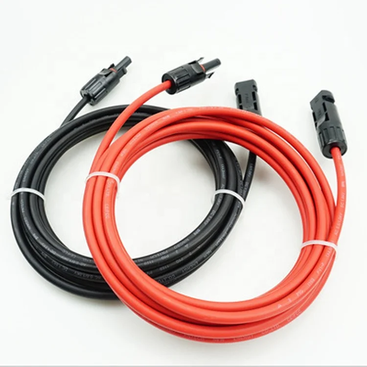 Solar Panel 2.5mm 6mm2 10mm2 Extension Copper Wire With Connector Dc Cable 6mm Cable Solar for photovoltaic