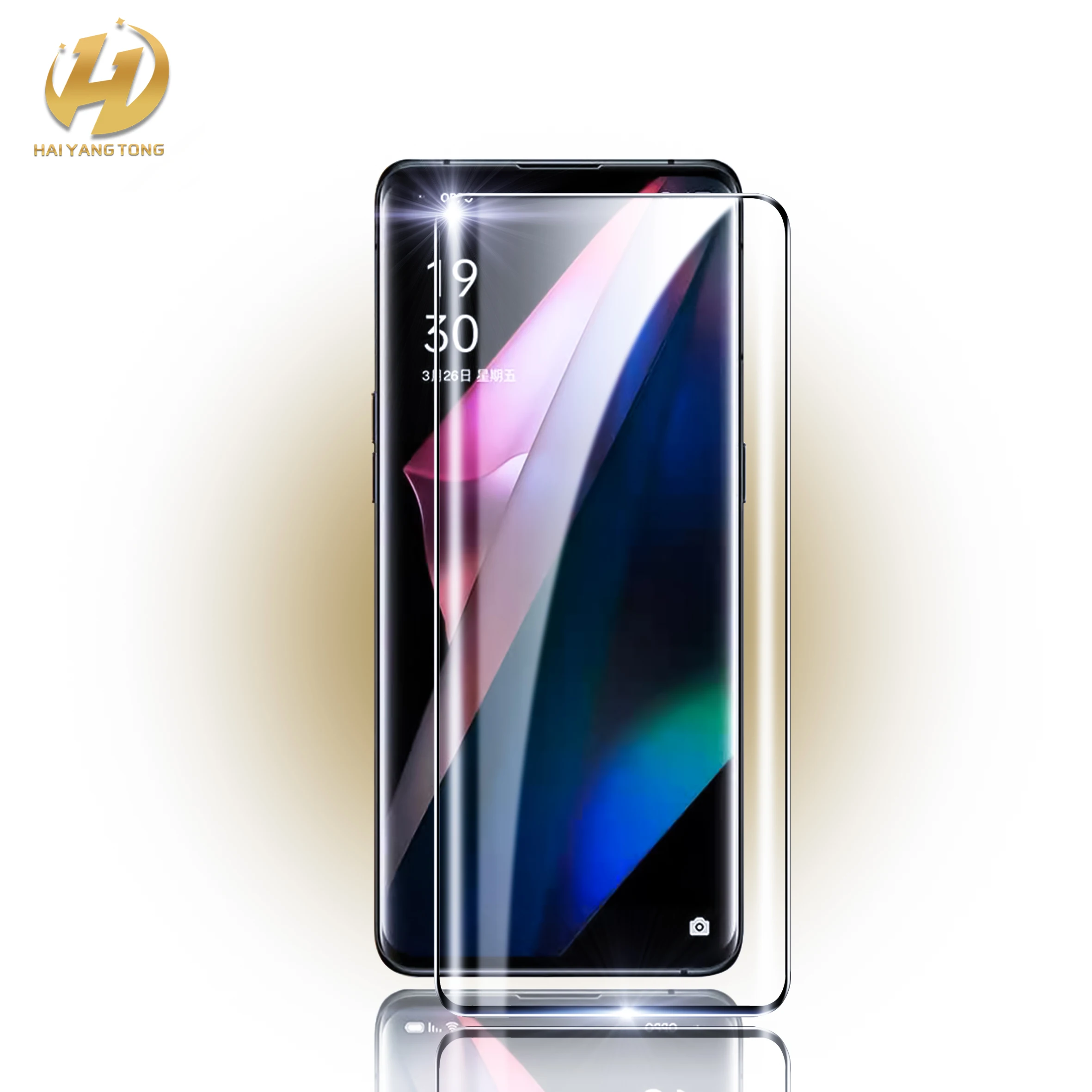 5d hd tempered glass for oppo a94 reno 4 5 6 transparent anti