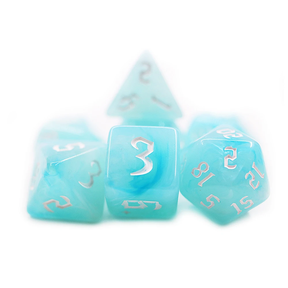 Daus acrílics gravats D4 D6 D8 D10 D12 D20 D&D polièdrics per a grossistes i jocs de rol RPG personalitzats