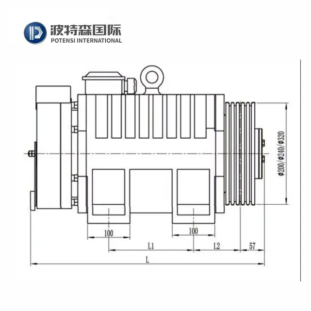 Monadrive Elevator Permanent Magnet Synchronous Gearless Traction Machine MONA 200 for Monadrive Elevator Spare Parts