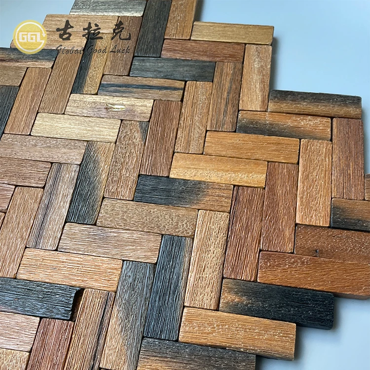 Wall And Floor Decoration Herringbone Wood Flooring Wall Mosaic Tile manufacture