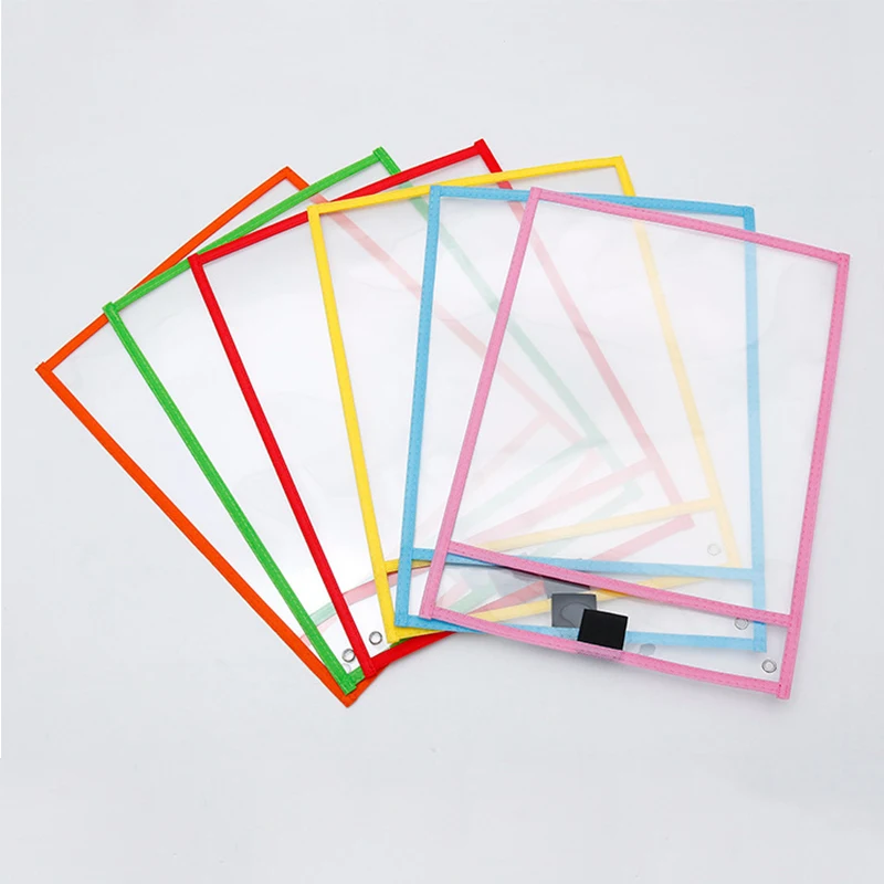 Dry Erase Pocket Sleeves Write And Clean Pockets Paper Saver Tool For