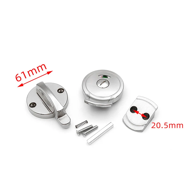Factory HPL Toilet Cubicle Partition Zinc Alloy Indicator Latch Turn Door Locks for Public WC Cubicles
