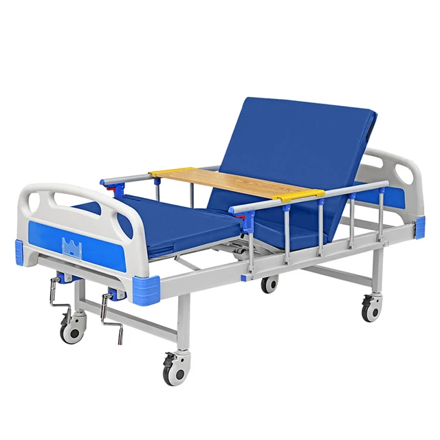 Clinic /Hospital Furniture Patient Bed ICU Medical Nursing Care Bed Two Function 2 Crank Manual Hospital Bed For Patient