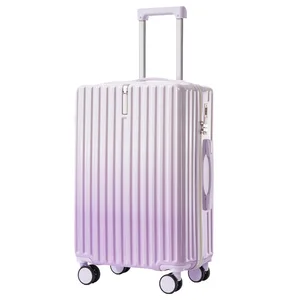 custom logo Fresh Simple Gradient Color Luggage New Arrival 20-Inch High-End Trolley Travel Case  Students 24-Digit Code Suitcase