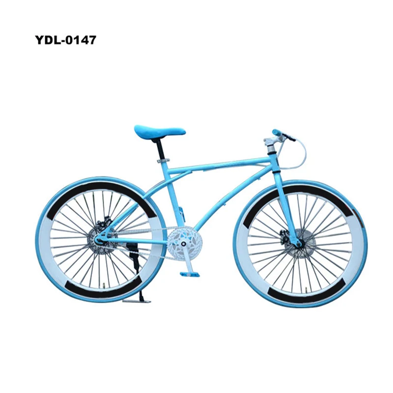 Fixed Gear Bike Reversing Brake Bike 26 Inch Male and Female Students DIY Color Retro Road Bikes Solid Tires Bicycle