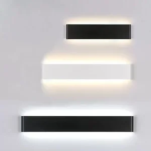 Light Luxury LED Wall Lamp with Simple Lines Postmodern Corridor TV Background for Indoor Bedroom Bedside Living Room Wall Decor