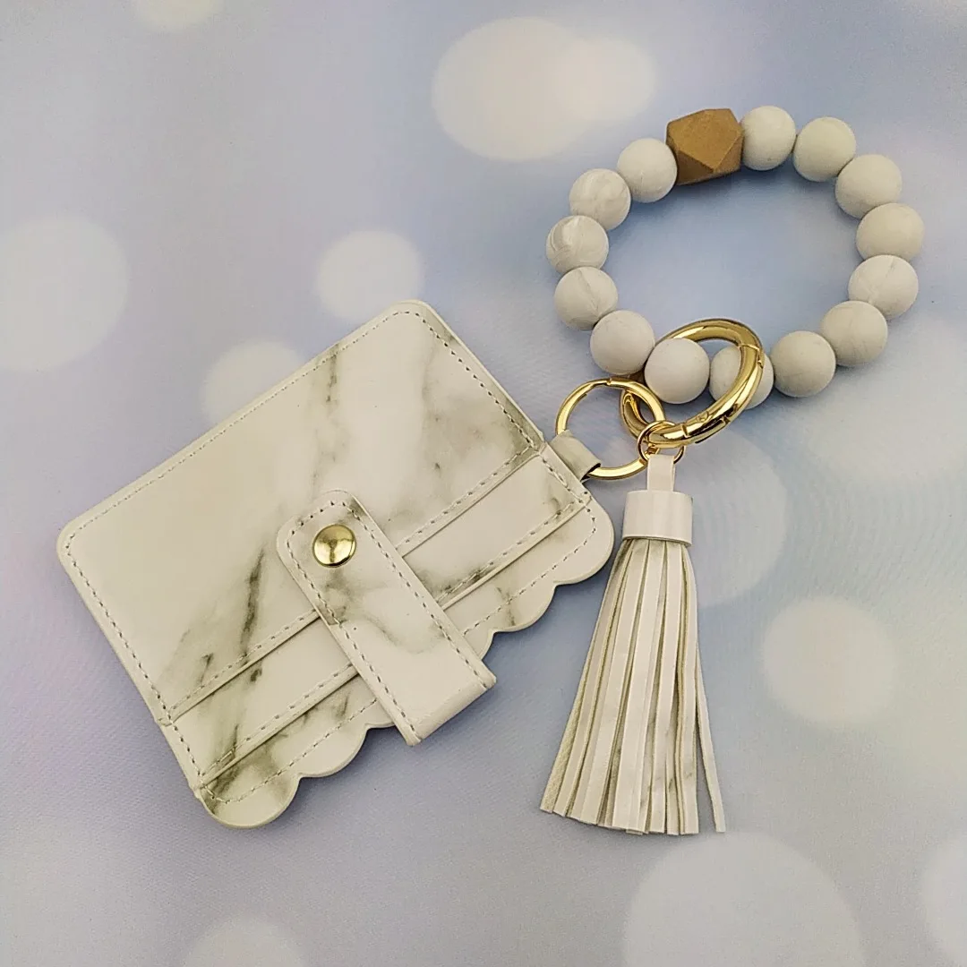 Wholesale 2021 Newest Key Chain Bracelet High Quality Silicone Beads