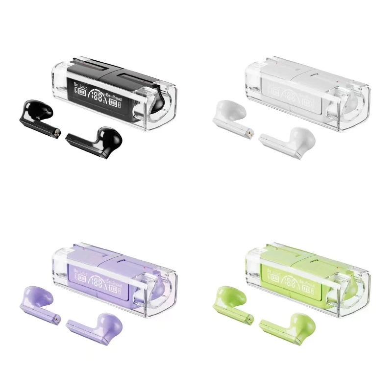 Новинка, модные умные наушники с сенсорным управлением, прозрачный чехол, игровые наушники, беспроводные наушники BT 5,3, высокое качество, индивидуальный логотип