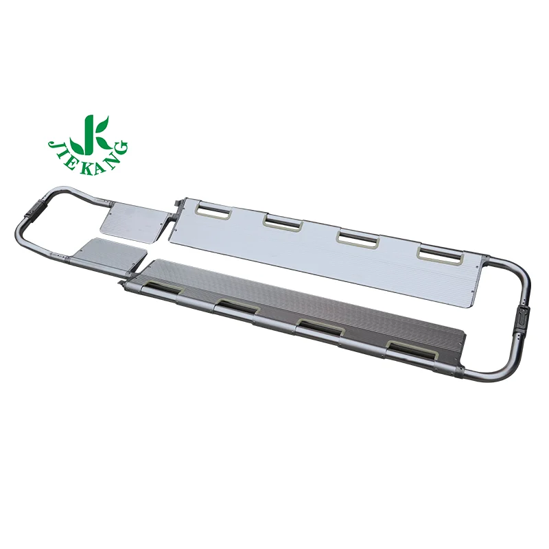 Factory Sale Aluminum Alloy Hospital Patient Transfer Rescue Folding Scoop Stretcher