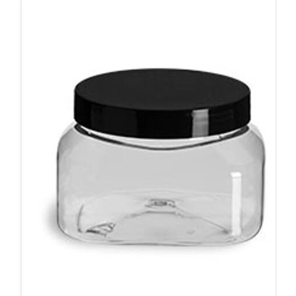 Luxury 200ml 250ml Square Pet Jar Cosmetic Container Private Label Oem