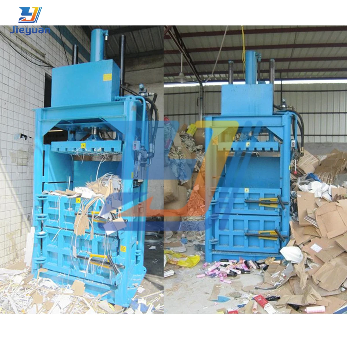 Automatic Hydraulic Cardboard Plastic Compactor Balcer Manual Waste Recycling Vertical Compactor with Motor for Carton Packaging