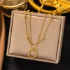 Double-layered stainless steel chain