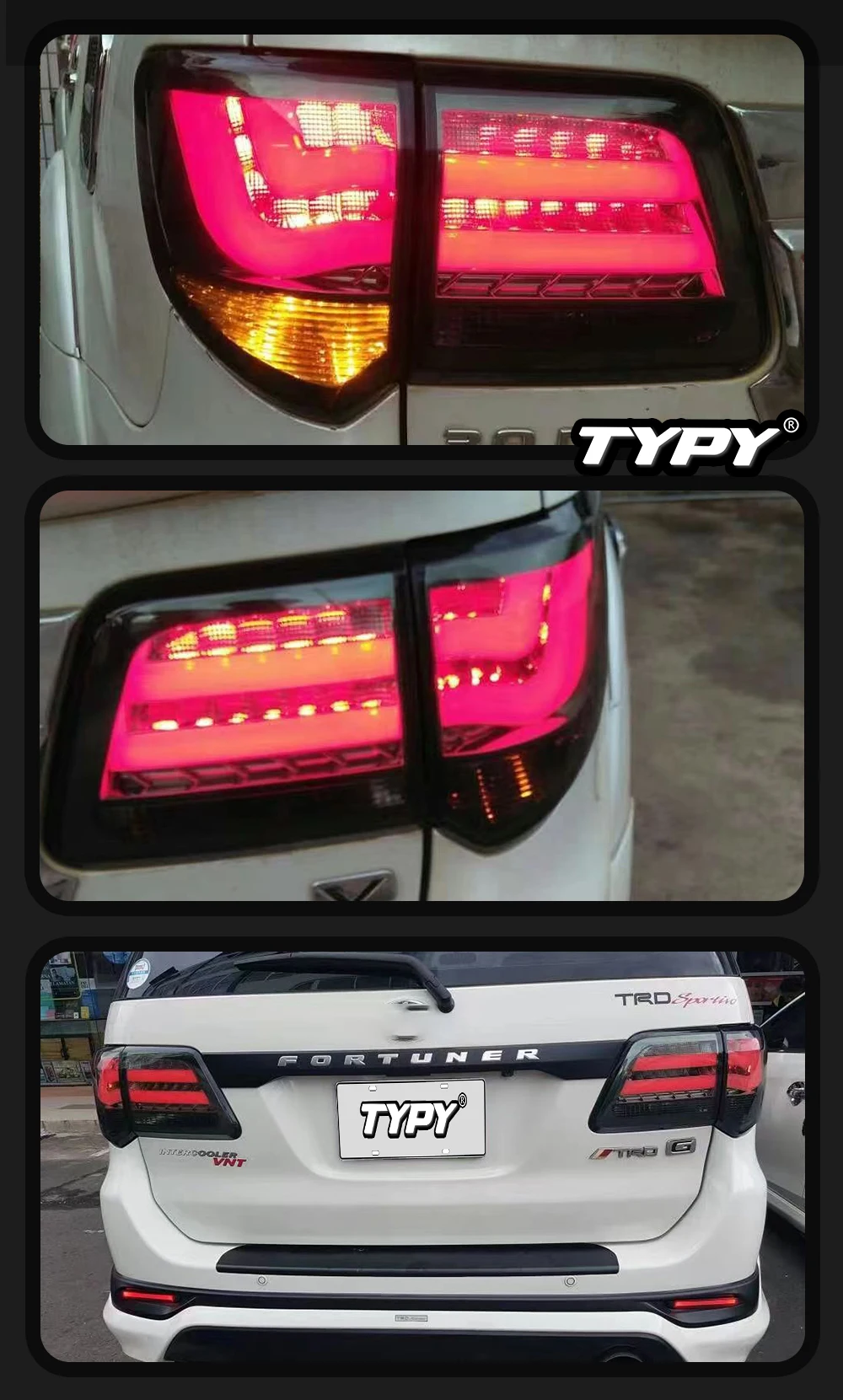 Typy Car Tail Lights For Toyota Fortuner 20062012 Update Ready To Use Led Service Break High