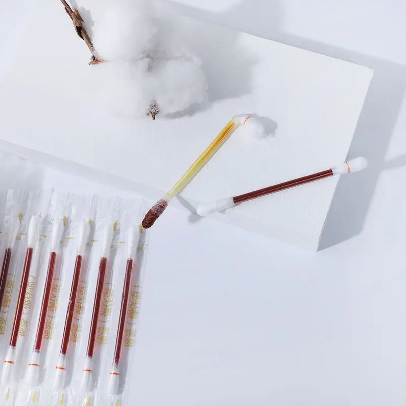 Filled Alcohol Cotton Bud Daily Wound Cleaning Liquid Swab