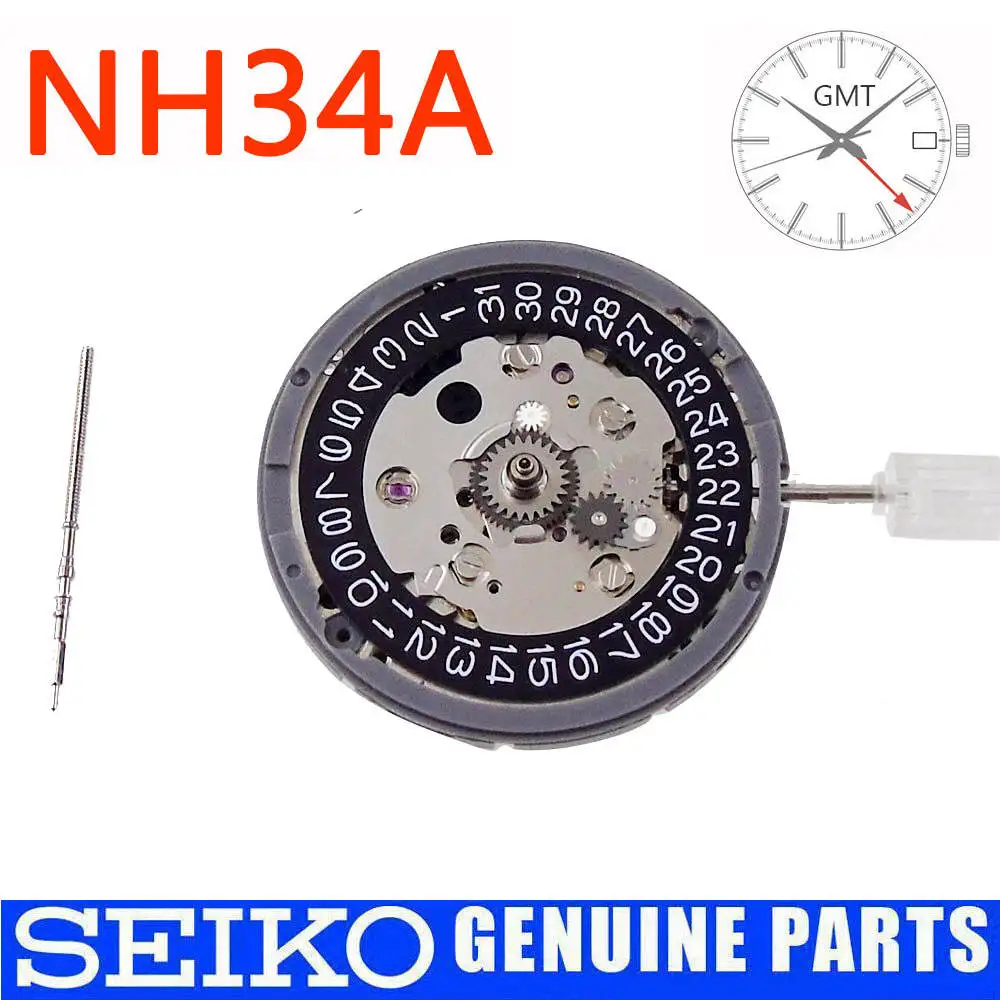 Genuine Japan GMT Nh34 Movement Black White Disc Crown At 3.0/3.8 O - Foto 7