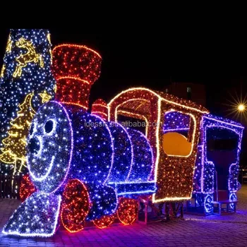 3d Led Motif Outdoor Lighted Christmas Train For Rooftop Christmas ...