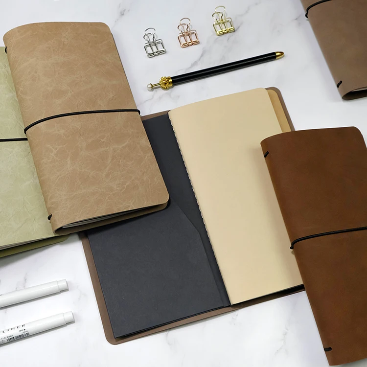 Personality High Quality 2021 Leather PU Diary Notebook Stationery Journal for Women