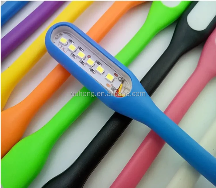 Индивидуальный многоцветный гибкий портативный зарядный мини Usb светодиодный светильник для портативного зарядного устройства компьютера Usb-светильник чтения ночной