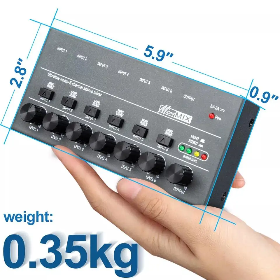 DepushengU6オーディオミキサー Amazon.co.jp: 2ウェイXLRバランスステレオオーディオ