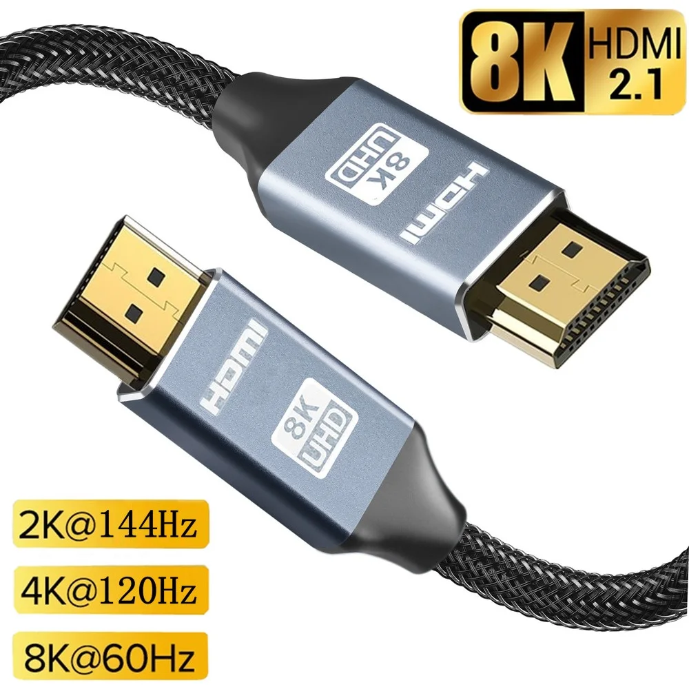 Source High Speed 4K Cable 8K 60Hz 48Gbps Premium Mesh HDMI 2.1 Cable Cord for Laptop Sony TV PS5 Xbox Roku on m.alibaba.com