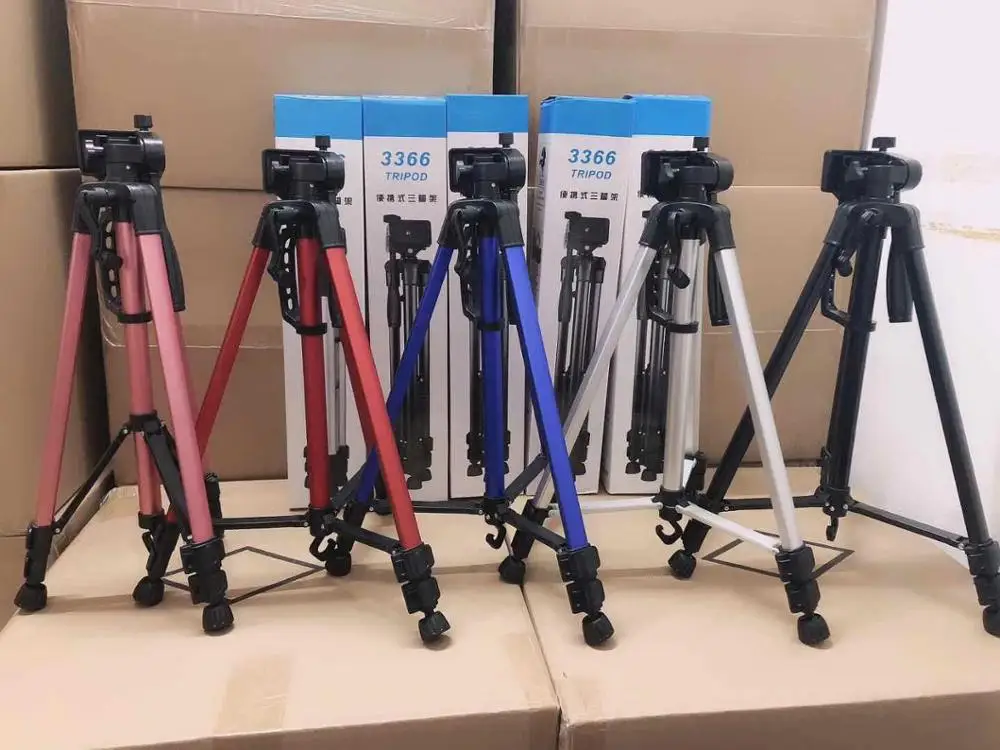 3366 Digital Camera Tripod with Phone Holder Stand Carry Bag Aluminum Alloy Photographic Support