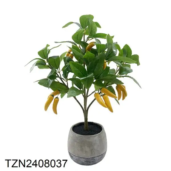 Tizen Nearly Natural Apple Tree Factory WholesaleArtificial Lemon Tree Green Potted Plants with Pots