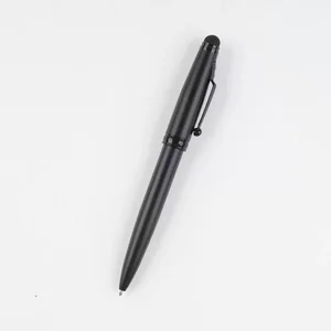 Ballpoint Pen Matte Black Custom Logo High Quality Promotional Premium Executive Gift Writing Pen with Touch Screen Stylus