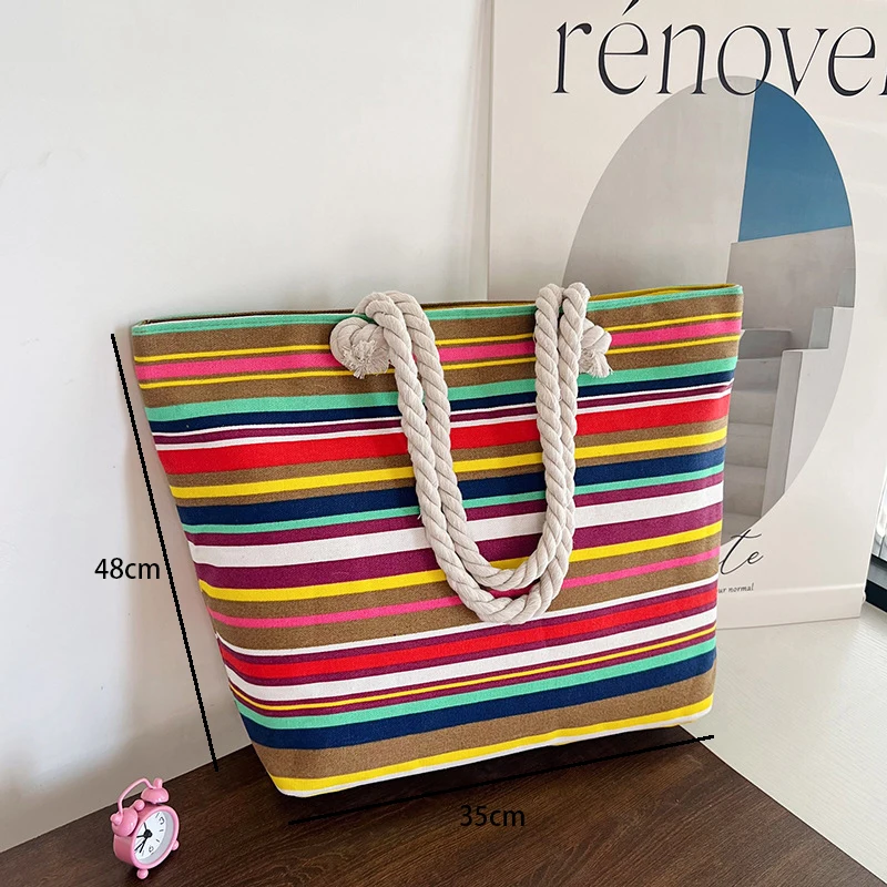 2023 Summer Women Beach Bags Wholesale Eco Friendly Lady Canvas Tote