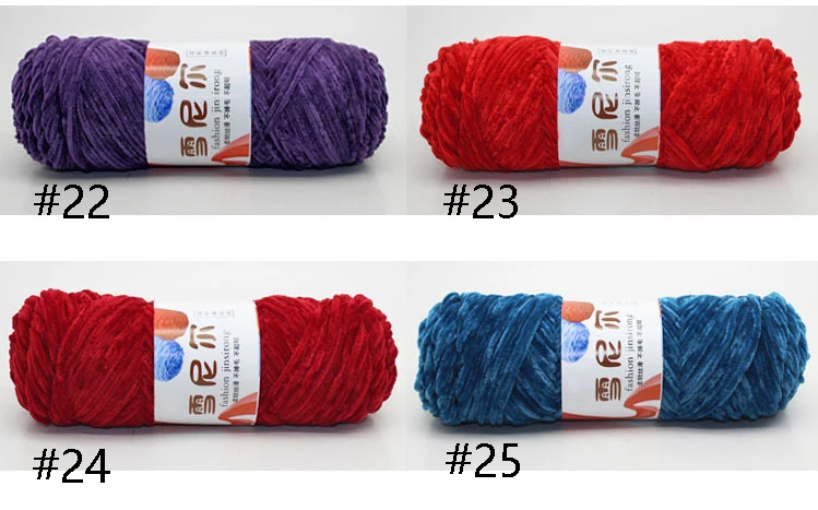 41 colors whole sale 4mm 5mm wide chenille yarn per roll