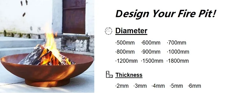Heavy Duty Large Outdoor Fireplace Metal Corten Steel Stainless Steel Water Garden Firepit Bowl Crusher Cone Rusty Fire Pit Heavy Duty Large Outdoor Fireplace Metal Corten Steel Stainless Steel Water Garden Firepit Bowl Crusher Cone Rusty Fire Pit
