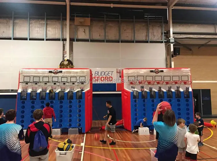 Carnival Sports Interactive Inflatables Connect 4 Basketball Shooting Four Game for Sale