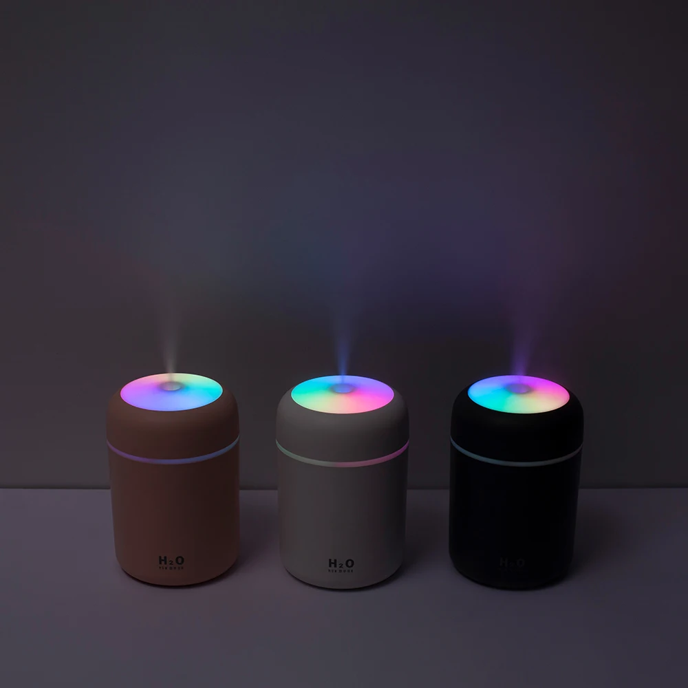 300ml Color Cup USB Air Humidifier Ultrasonic Aroma Diffuser with 7 Colors LED