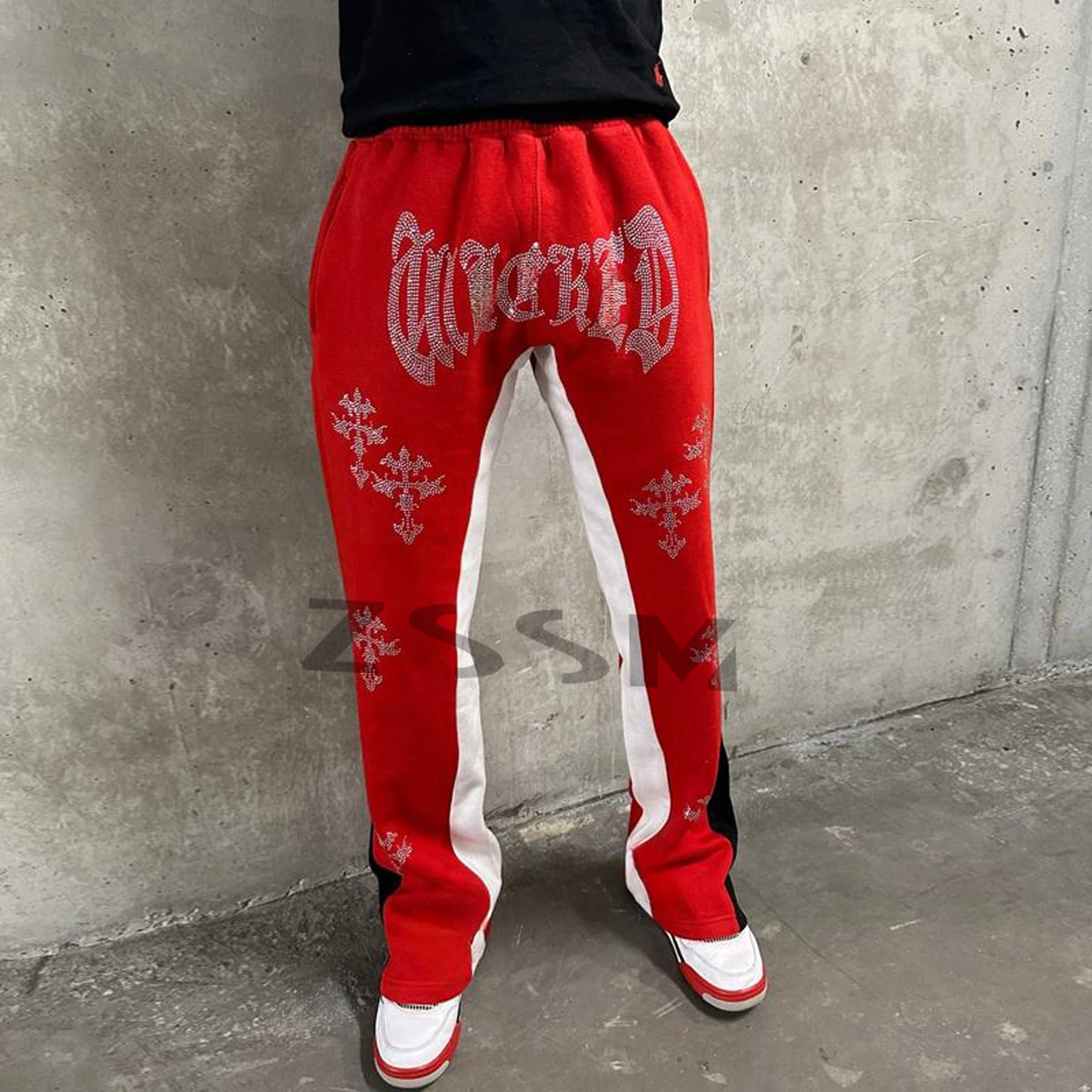 ZSSM Custom Logo Men's Joggers Sweatpants 100% Cotton Fleece
