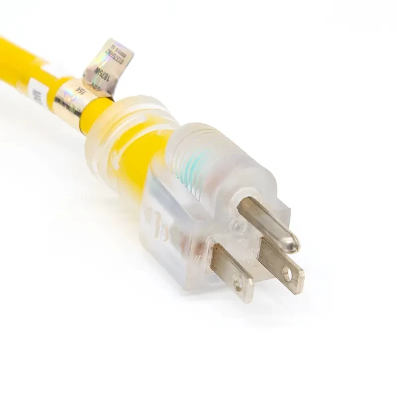 15 Amp Auto Reset Inline GFCI Extension Cord 2-ft Heavy Duty 3 Wires 3-Prongs Grounded Plug with 3 Electrical Power Outlets manufacture