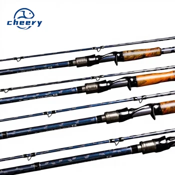 Cheery Devil Hunter Lei Qiang Second Generation Solid Wood Carbon Luya Fishing Rod XXH Black Fish Lure Fishing Drop Wheel Set – Rod – view 2