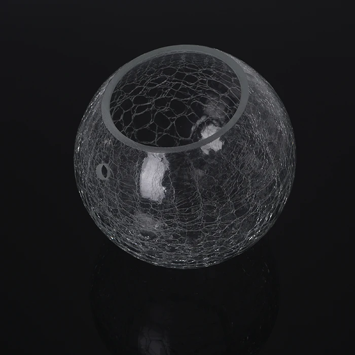 Cheap Wholesale Mouth Blown Crackled Glass Globe Lamp Shade for Christmas Lights