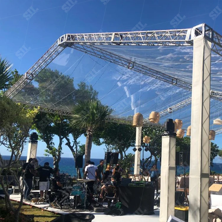 Outdoor Event Simple Large Spire Canopy Alloy Stage Tent Truss Roof Design Manufacturer Aluminum Arch Metal Comercial Truss Tent