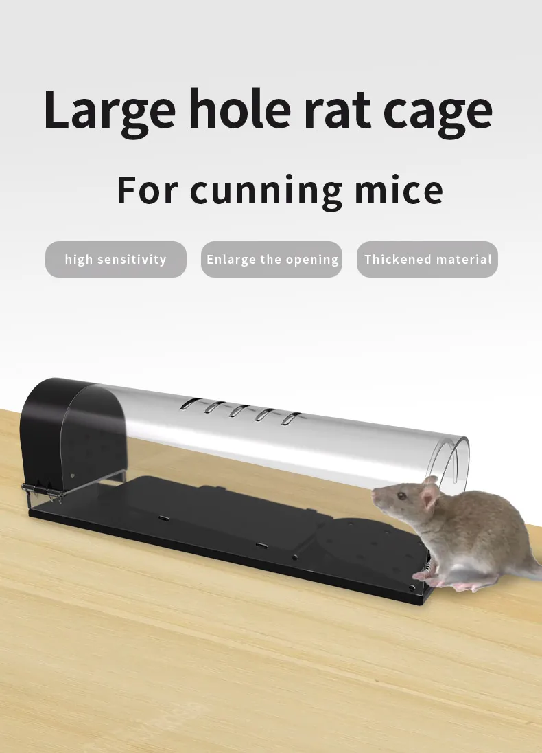 Saijzek New Upgrated Design OEM/ODM High Effective and Sensitive Large Reusable Plastic no kill Humane Live Rats Mouse Trap Cage factory