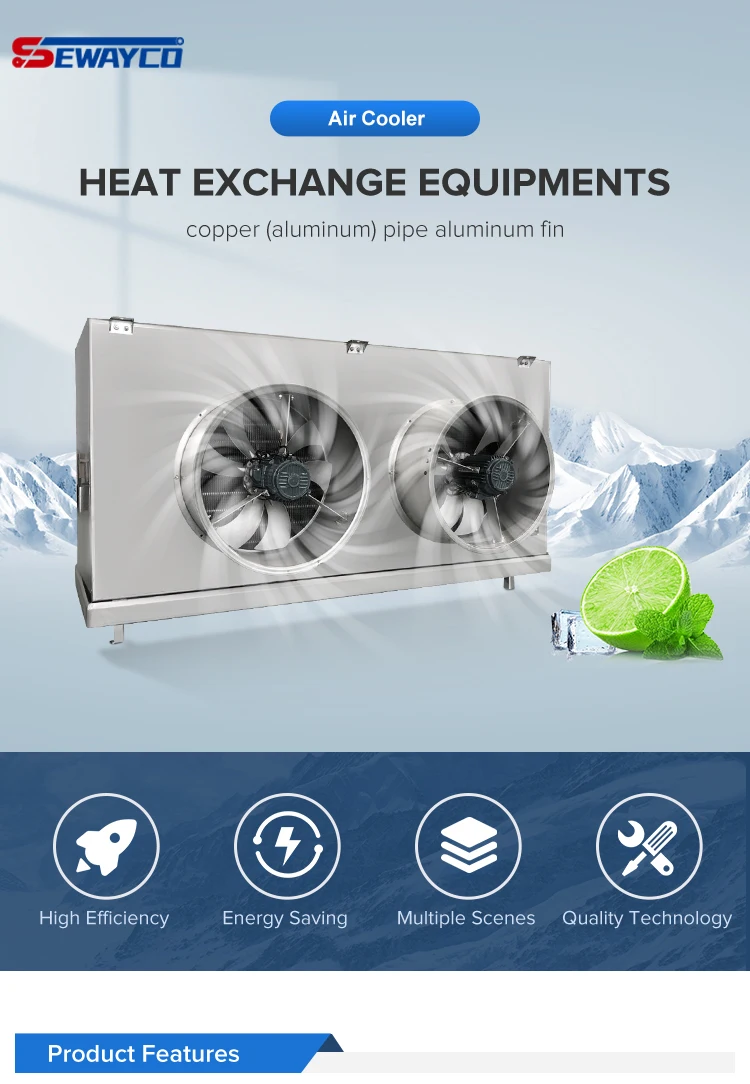 industrial refrigeration ammonia air cooler evaporator for cold room