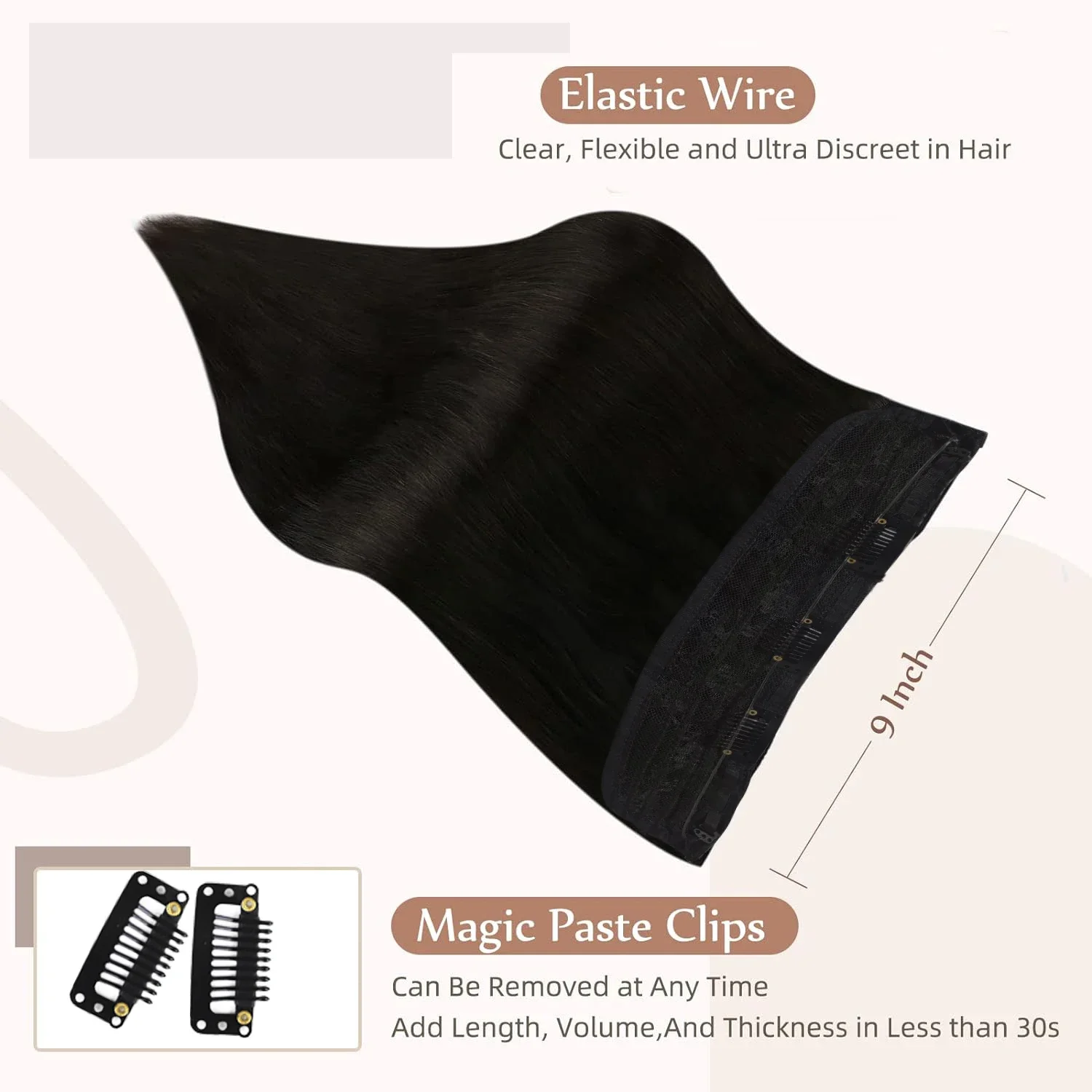 Echthaar Extensions Natur Schwarz Flip-in Secret Line Für Salon_voghion.com
