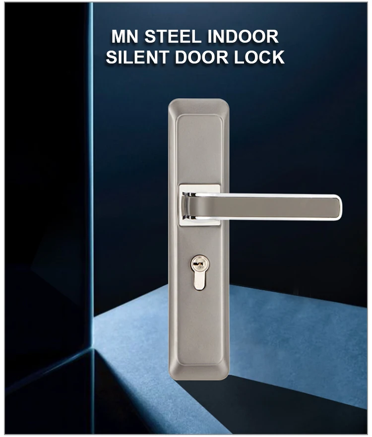 Factory Long Plate Double Side Mechanical Door Locks And Handles Set