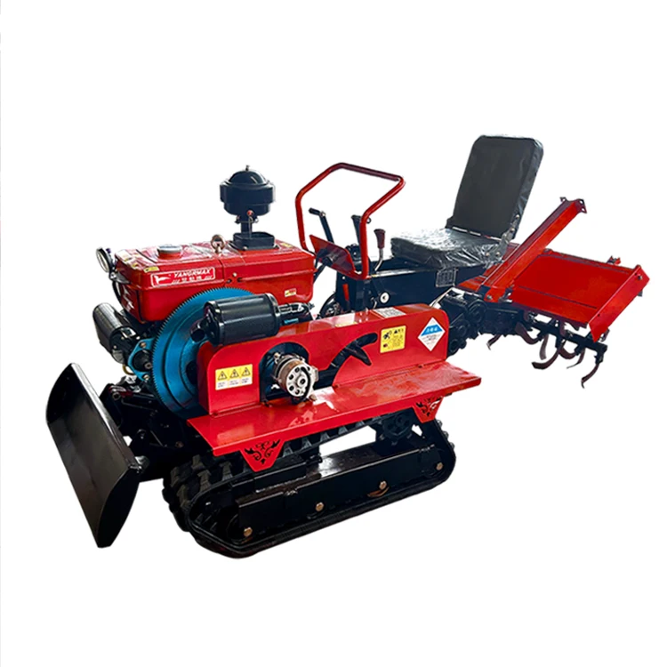 Multifunction Agricultural Dryland 25hp 35hp Mini Crawler Tractor for Farmland Ditching Plowing Fertilizing Cultivators