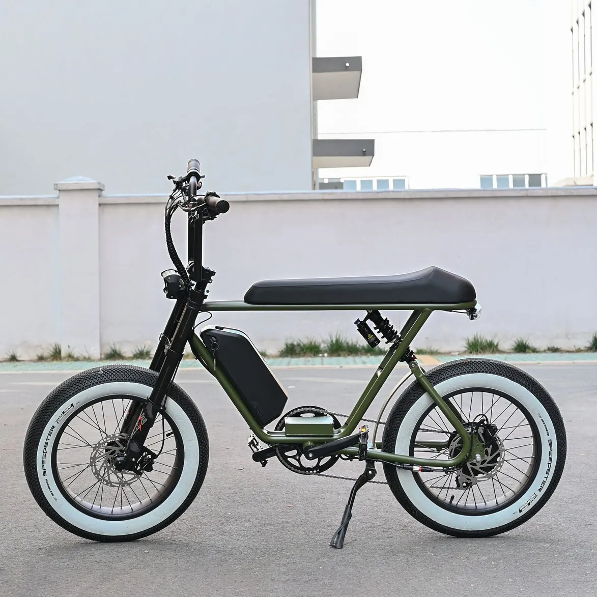 2023 Mario Retro Full Suspension Ebike With Mac Motor 1000w 55kmh Fast ...