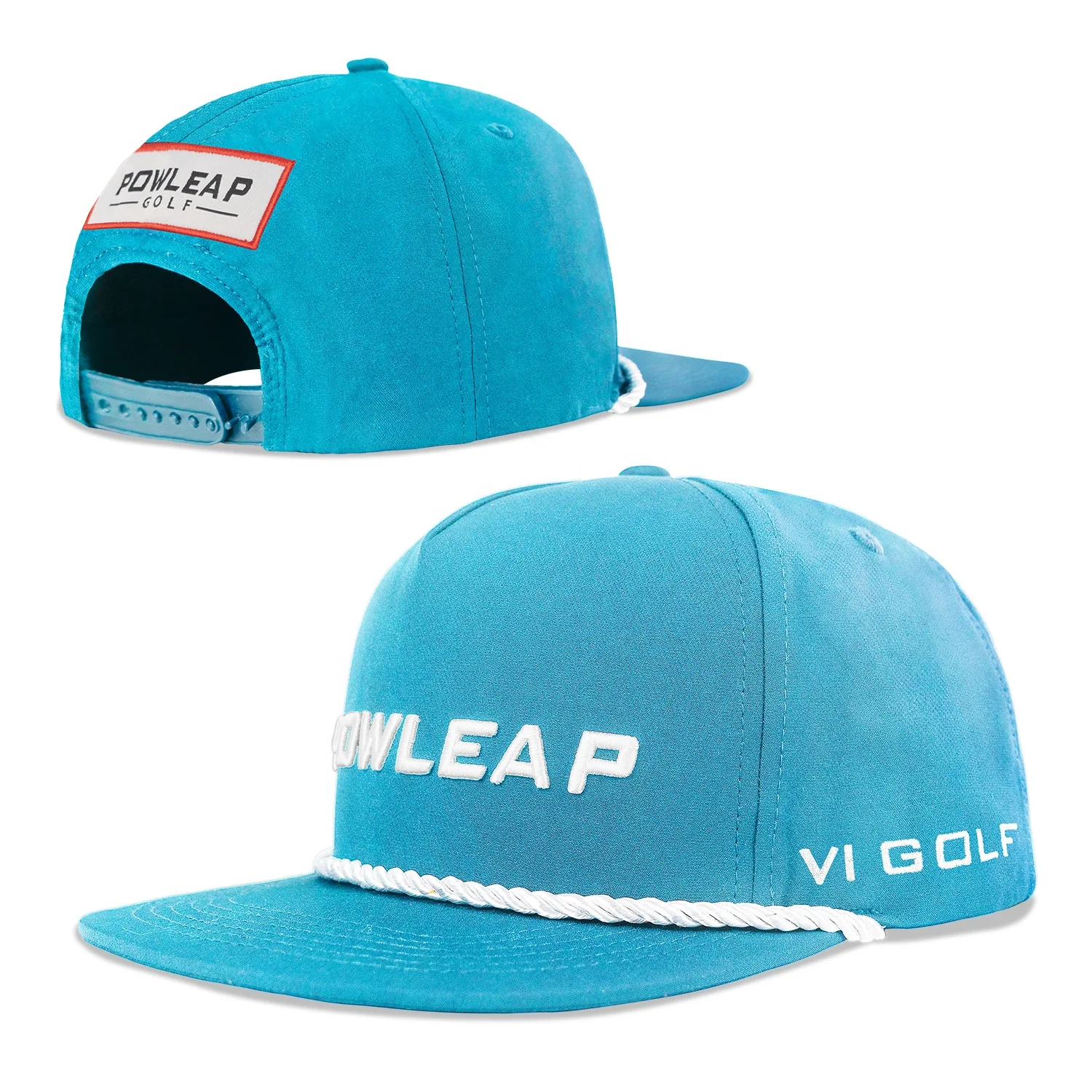 Customized Blank Polyester Nylon Rope Hat Wholesale Panel Gorra Snapback  Hats Embroidery With String Rope