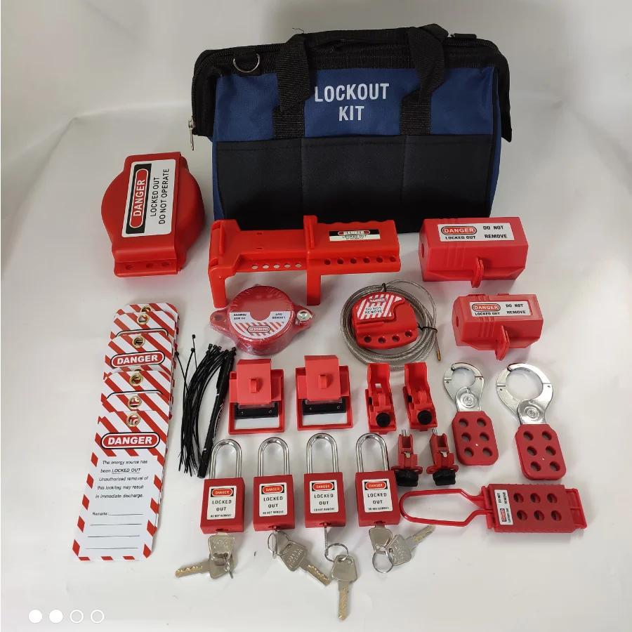 Qvand Lock Out Tag Out Kits Bag Portable Handbag Safety Lockout Tagout