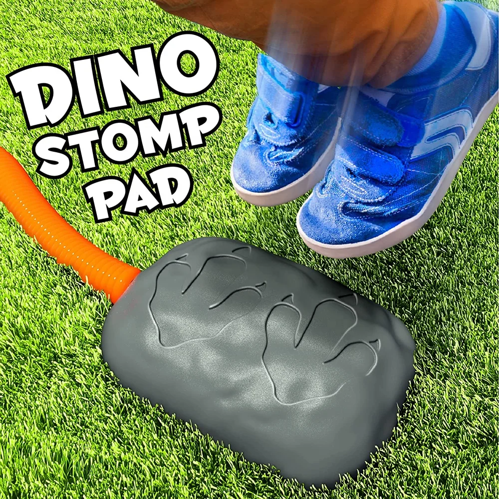 Joellfuner Jeu De Fusée Dinosaure – Pompe à Pied Et 6 Fusées En Mousse – Plein Air – Cadeau Enfant 3-12 Ans