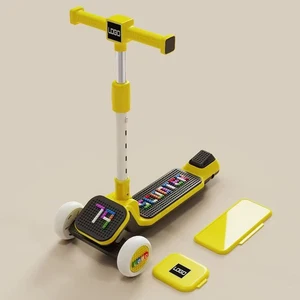 Children Amusement Scooters Foldable Lightweight with Bluetooth Music for Ages 2-7 Years Outdoor